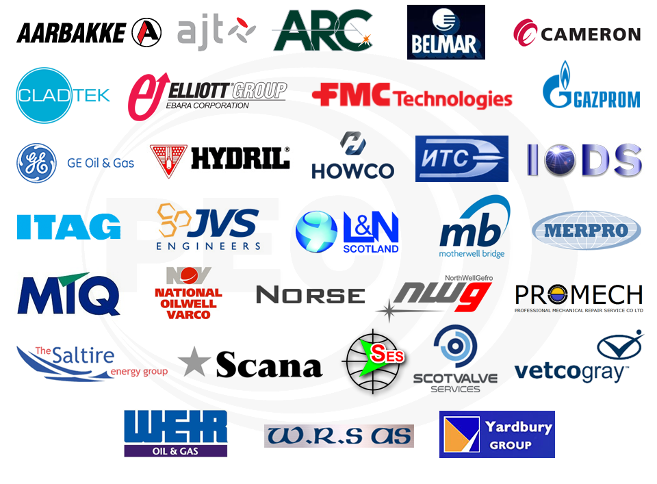 weld cladding, Belmar, Cameron, motherwell bridge, merpro, L&N Scotland, wier oil&gas, GE oil&gas, scana, norse, itag, aarbakke, cladtec, clad-tec, Elliott group, MTQ, ajt, jvs engineers, the saltire, north well gefro, promech, yardbury group, iods, Gazprom, howco group, fcm technologies, scotvalve services